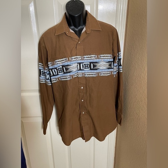 Panhandle Slim Rodeo Aztec Western Shirt Sz. L,​​​​​​​​​​​​​​​​​​​​​​​​ - Picture 3 of 9